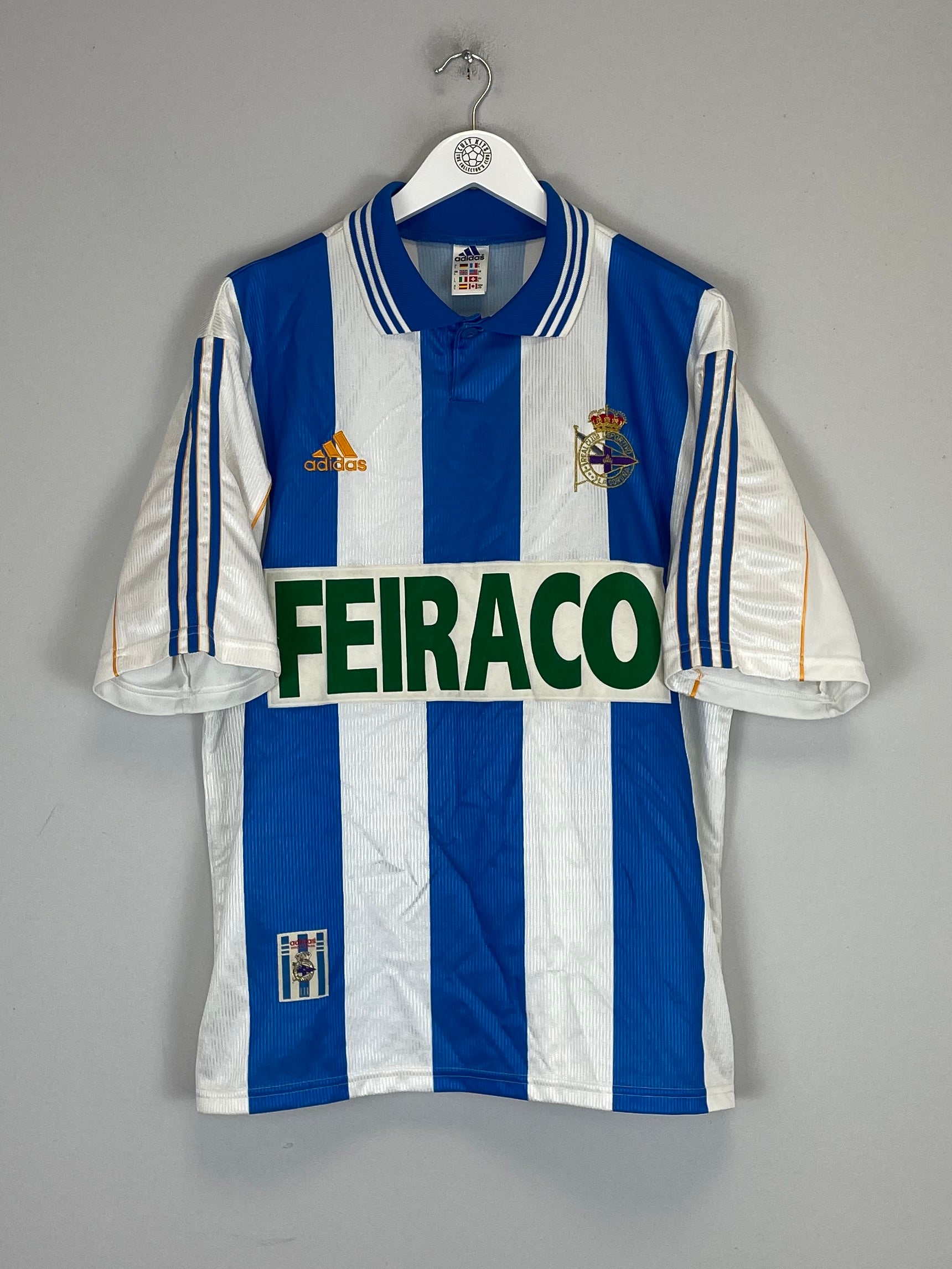 Shop 1998/00 DEPORTIVO LA CORUNA HOME SHIRT (L) ADIDAS, classic football shirts, vintage football shirts & retro soccer jerseys at Cult Kits