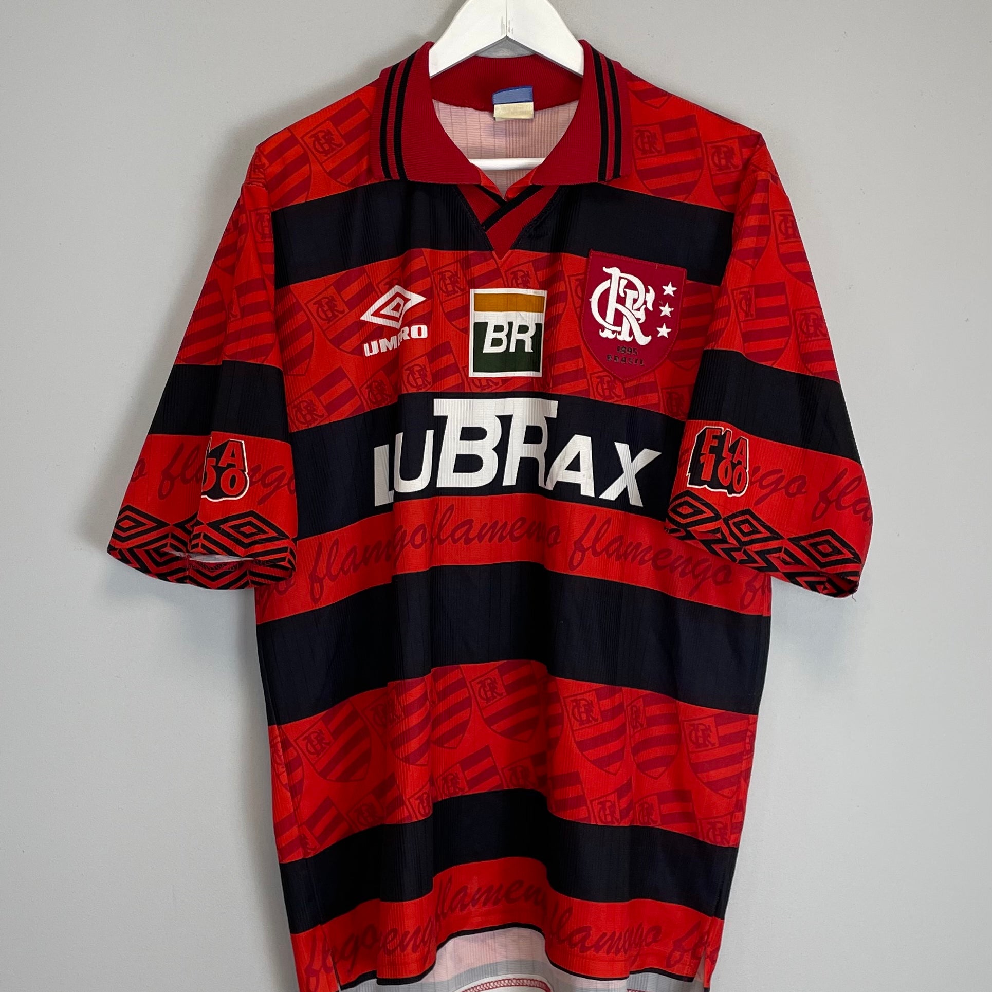 Shop 1995/96 FLAMENGO *CENTENARY* HOME SHIRT (L) UMBRO, classic football shirts, vintage football shirts & retro soccer jerseys at Cult Kits