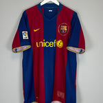 Shop 2007/08 BARCELONA RONALDINHO #10 HOME SHIRT (XL) NIKE, classic football shirts, vintage football shirts & retro soccer jerseys at Cult Kits
