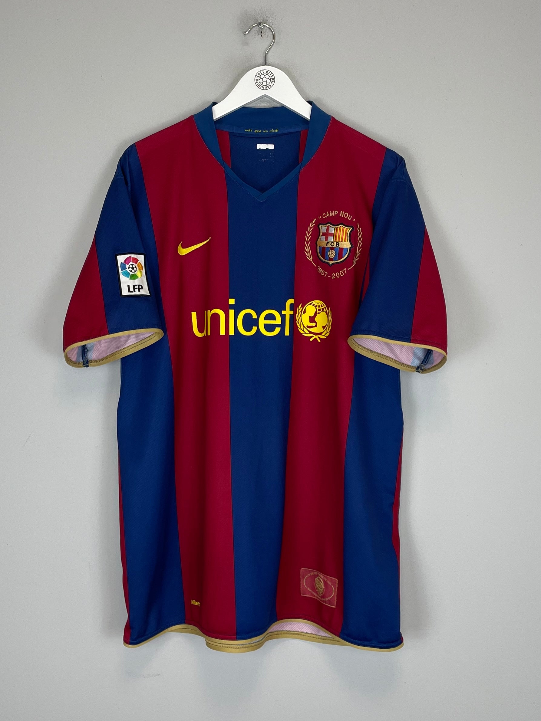 Shop 2007/08 BARCELONA RONALDINHO #10 HOME SHIRT (XL) NIKE, classic football shirts, vintage football shirts & retro soccer jerseys at Cult Kits