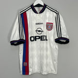 Shop 1996/98 BAYERN MUNICH AWAY SHIRT (XL) ADIDAS, classic football shirts, vintage football shirts & retro soccer jerseys at Cult Kits
