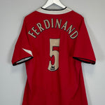 2004/06 MANCHESTER UNITED FERDINAND #5 HOME SHIRT (XL) NIKE