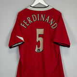 2004/06 MANCHESTER UNITED FERDINAND #5 HOME SHIRT (XL) NIKE