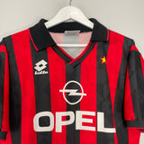1994/95 AC MILAN HOME SHIRT (L) LOTTO