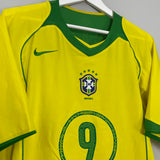 2004/06 BRAZIL RONALDO #9 HOME SHIRT (M) NIKE