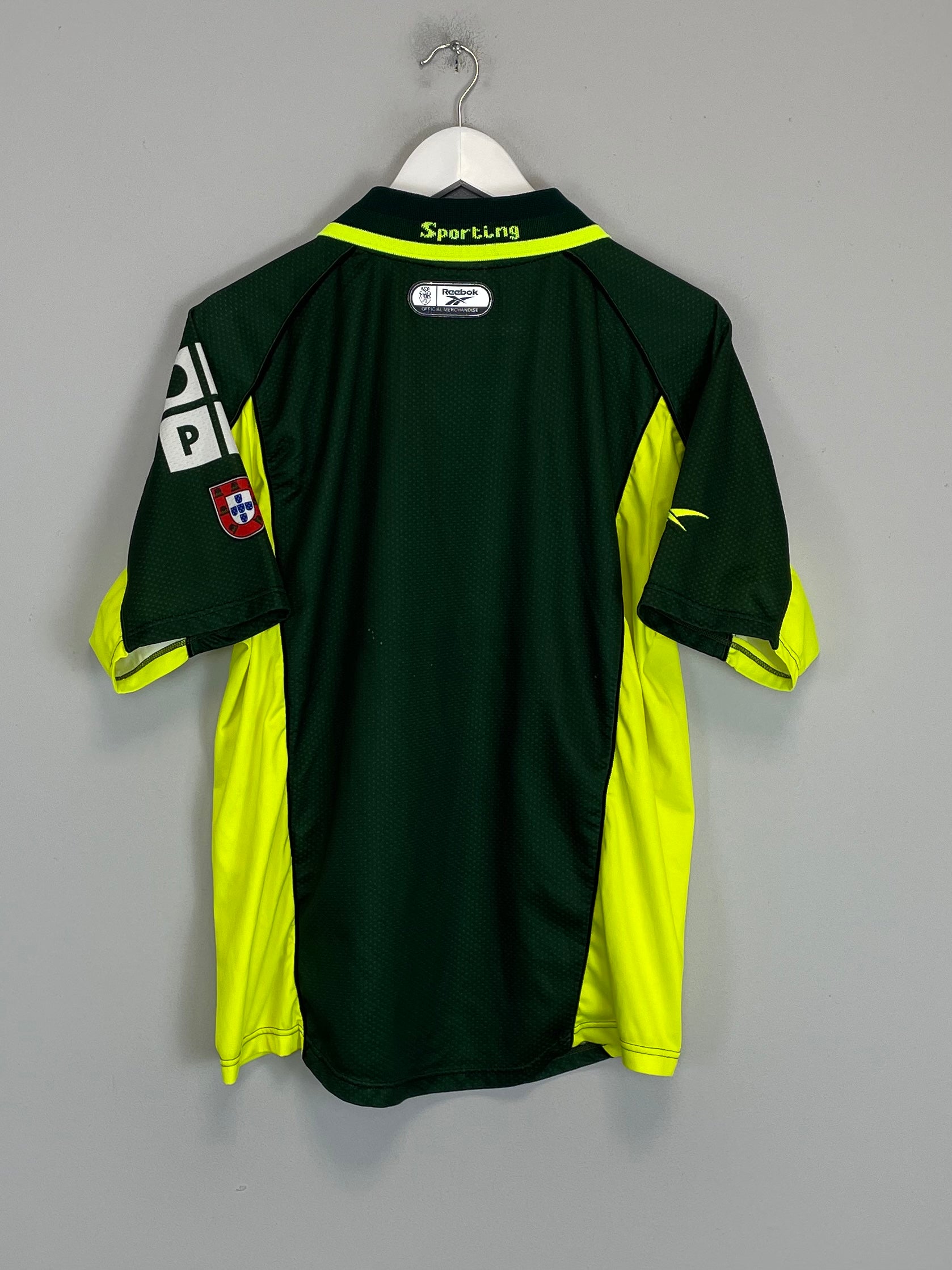 Shop 2000/01 SPORTING CP AWAY SHIRT (M) REEBOK, classic football shirts, vintage football shirts & retro soccer jerseys at Cult Kits