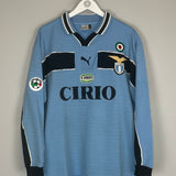 Shop 1998/00 LAZIO STANKOVIC #20 L/S HOME SHIRT (L) PUMA, classic football shirts, vintage football shirts & retro soccer jerseys at Cult Kits