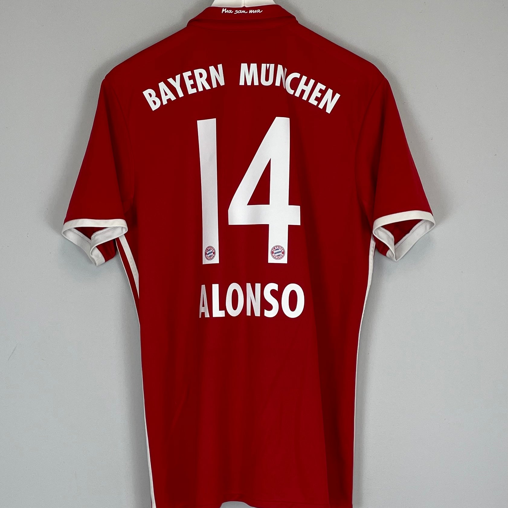 Shop 2016/17 BAYERN MUNICH ALONSO #14 HOME SHIRT (L) ADIDAS, classic football shirts, vintage football shirts & retro soccer jerseys at Cult Kits
