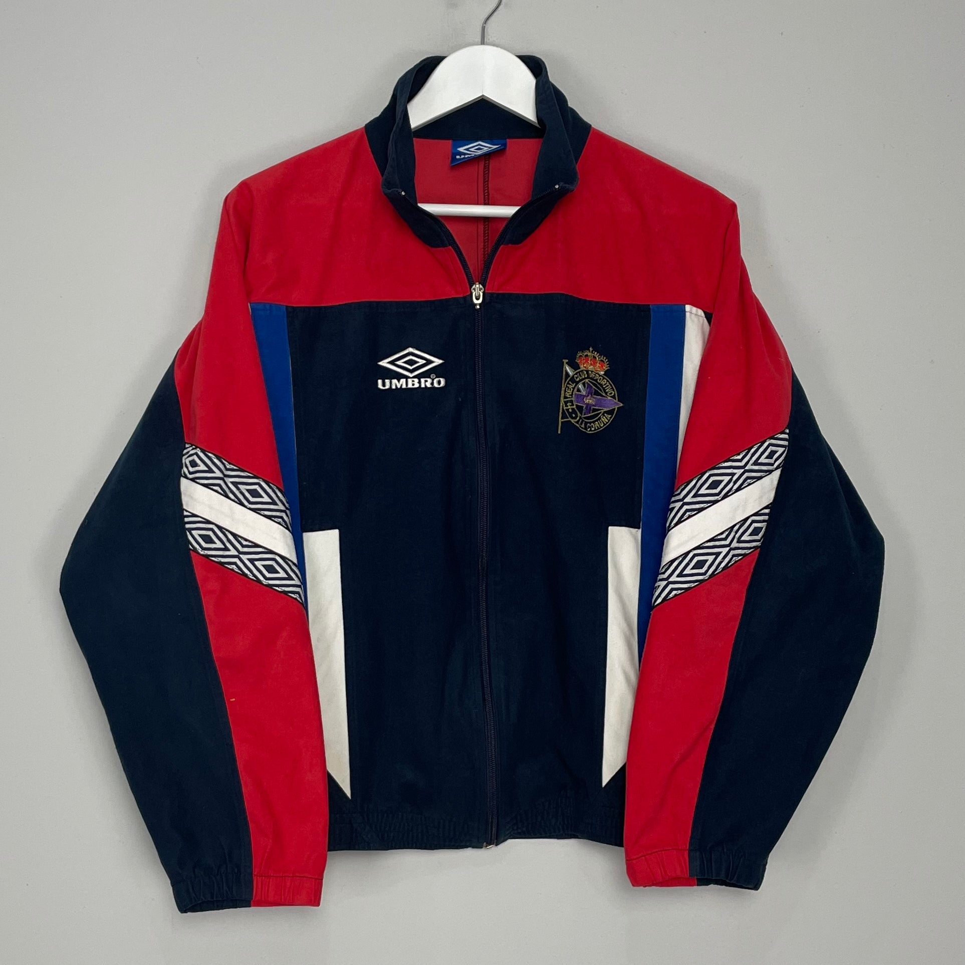Shop 1994/96 DEPORTIVO LA CORUNA TRACK JACKET (M) UMBRO, classic football shirts, vintage football shirts & retro soccer jerseys at Cult Kits