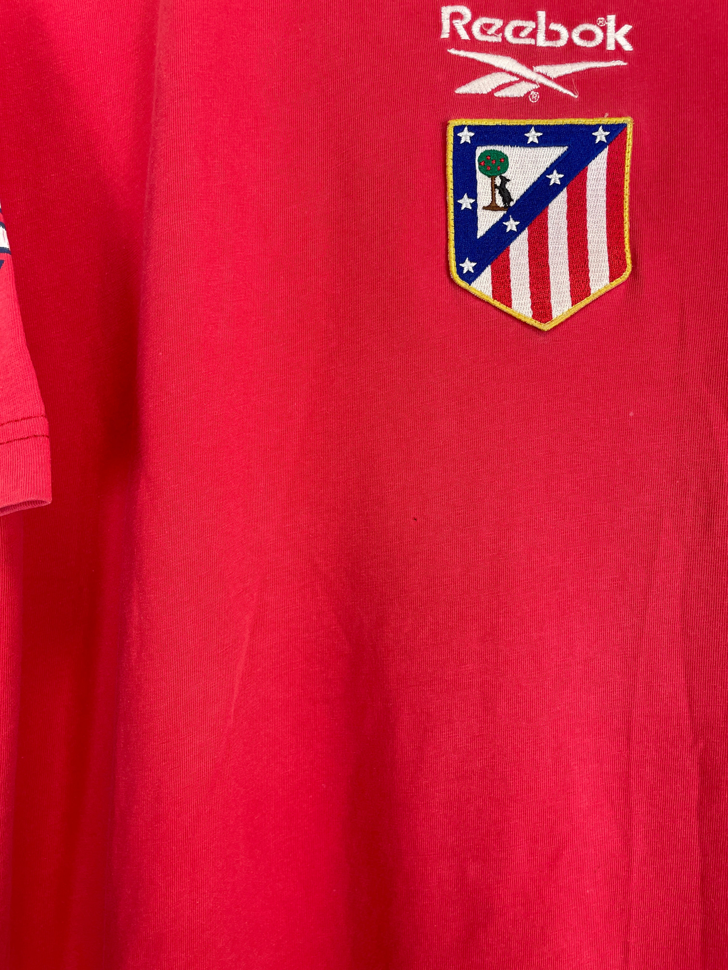 Shop 1998/99 ATLETICO MADRID TRAINING SHIRT (L) REEBOK, classic football shirts, vintage football shirts & retro soccer jerseys at Cult Kits