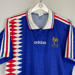 Shop 1994/96 FRANCE HOME SHIRT (L) ADIDAS, classic football shirts, vintage football shirts & retro soccer jerseys at Cult Kits