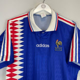 Shop 1994/96 FRANCE HOME SHIRT (L) ADIDAS, classic football shirts, vintage football shirts & retro soccer jerseys at Cult Kits
