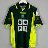 Shop 2000/01 SPORTING CP AWAY SHIRT (M) REEBOK, classic football shirts, vintage football shirts & retro soccer jerseys at Cult Kits