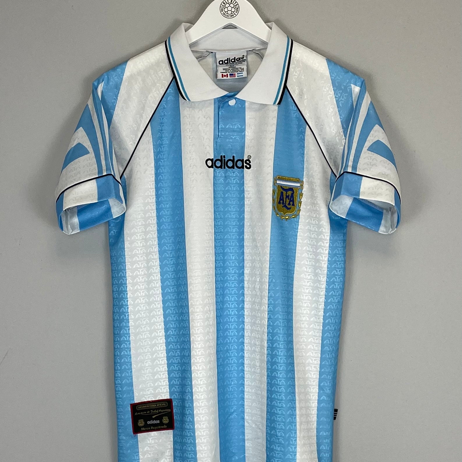 Shop 1996 ARGENTINA HOME SHIRT (S) ADIDAS, classic football shirts, vintage football shirts & retro soccer jerseys at Cult Kits