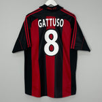 1998/00 AC MILAN GATTUSO #8 HOME SHIRT (L) ADIDAS