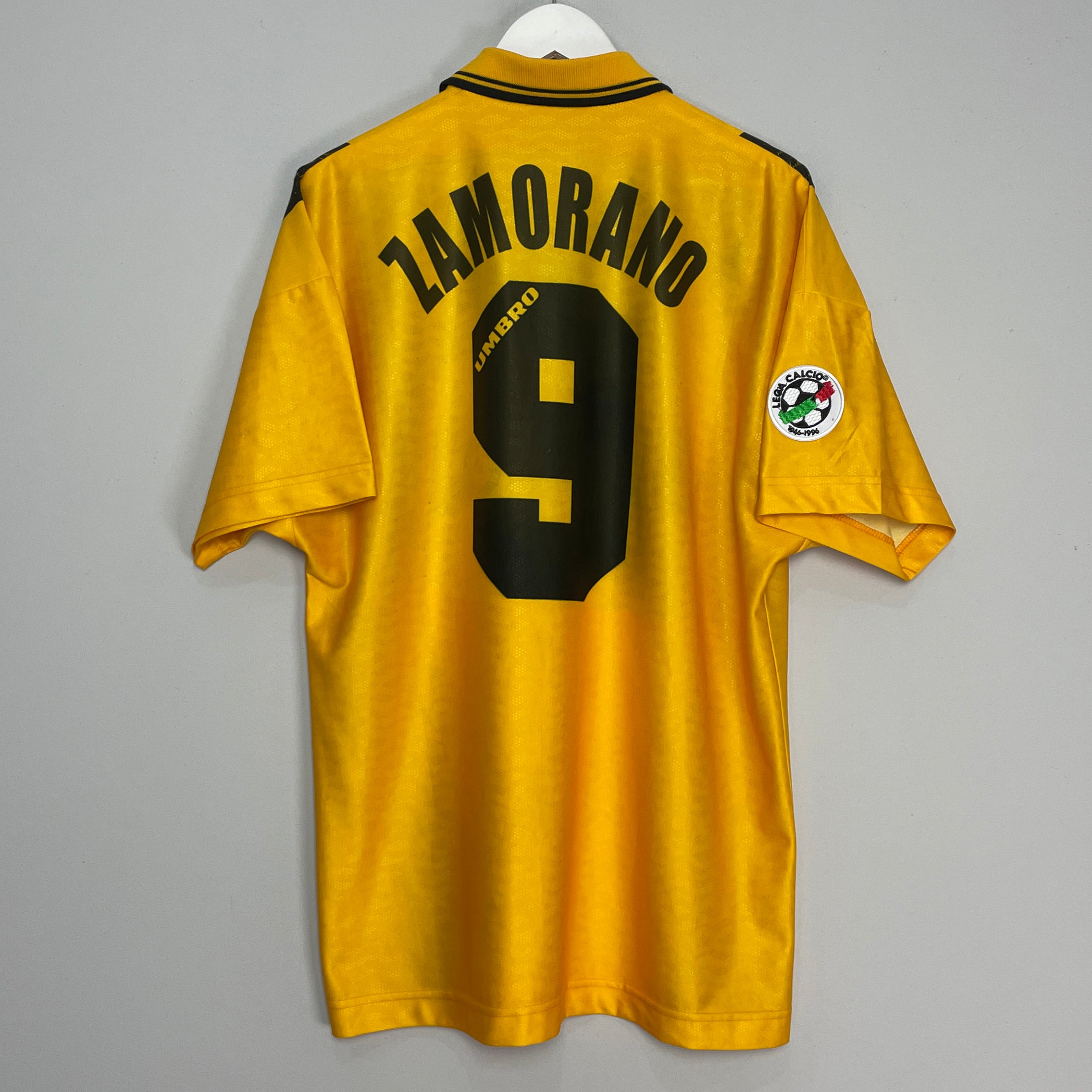 Shop 1996/97 INTER MILAN ZAMORANO #9 THIRD SHIRT (XL) UMBRO, classic football shirts, vintage football shirts & retro soccer jerseys at Cult Kits