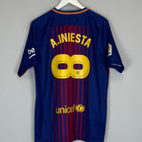2017/18 BARCELONA A.INIESTA #8 HOME SHIRT (L) NIKE