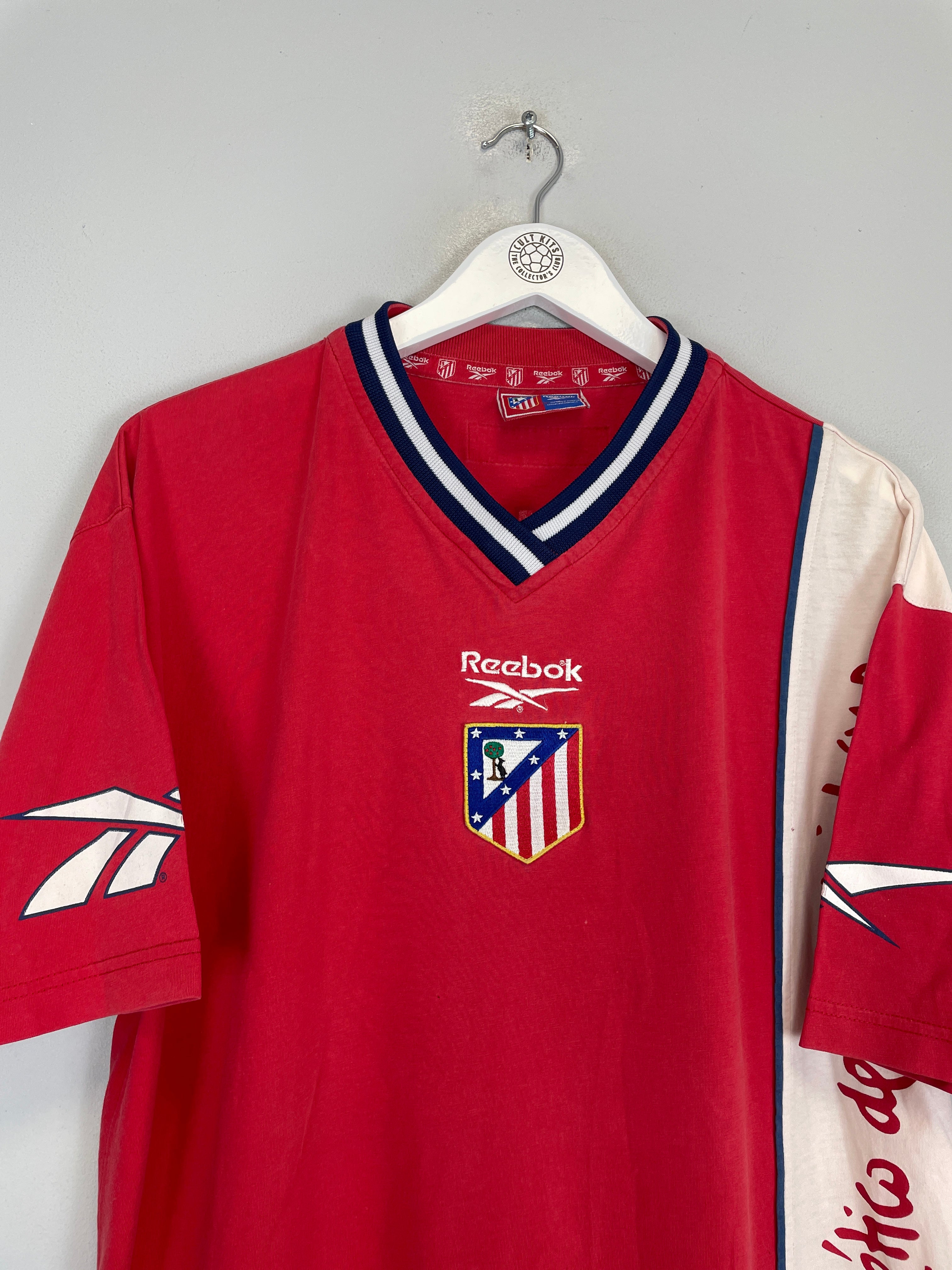 Shop 1998/99 ATLETICO MADRID TRAINING SHIRT (L) REEBOK, classic football shirts, vintage football shirts & retro soccer jerseys at Cult Kits