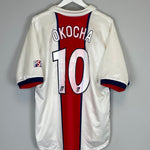 Shop 1997/98 PSG OKOCHA #10 AWAY SHIRT (XL) NIKE, classic football shirts, vintage football shirts & retro soccer jerseys at Cult Kits