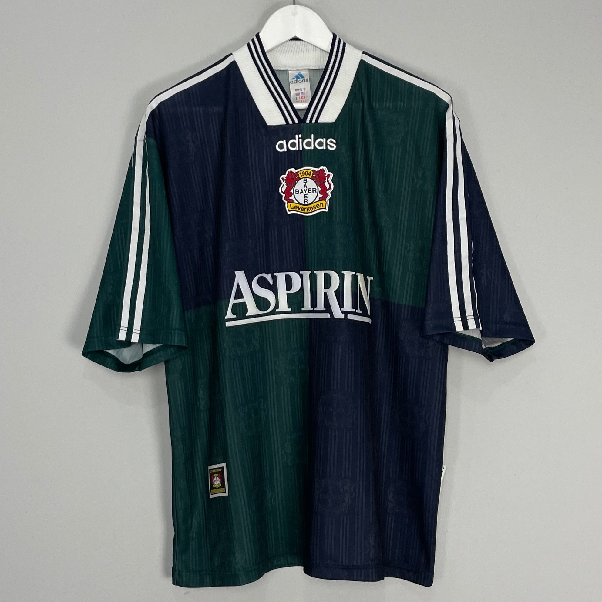 Shop 1997/98 BAYER LEVERKUSEN AWAY SHIRT (L) ADIDAS, classic football shirts, vintage football shirts & retro soccer jerseys at Cult Kits