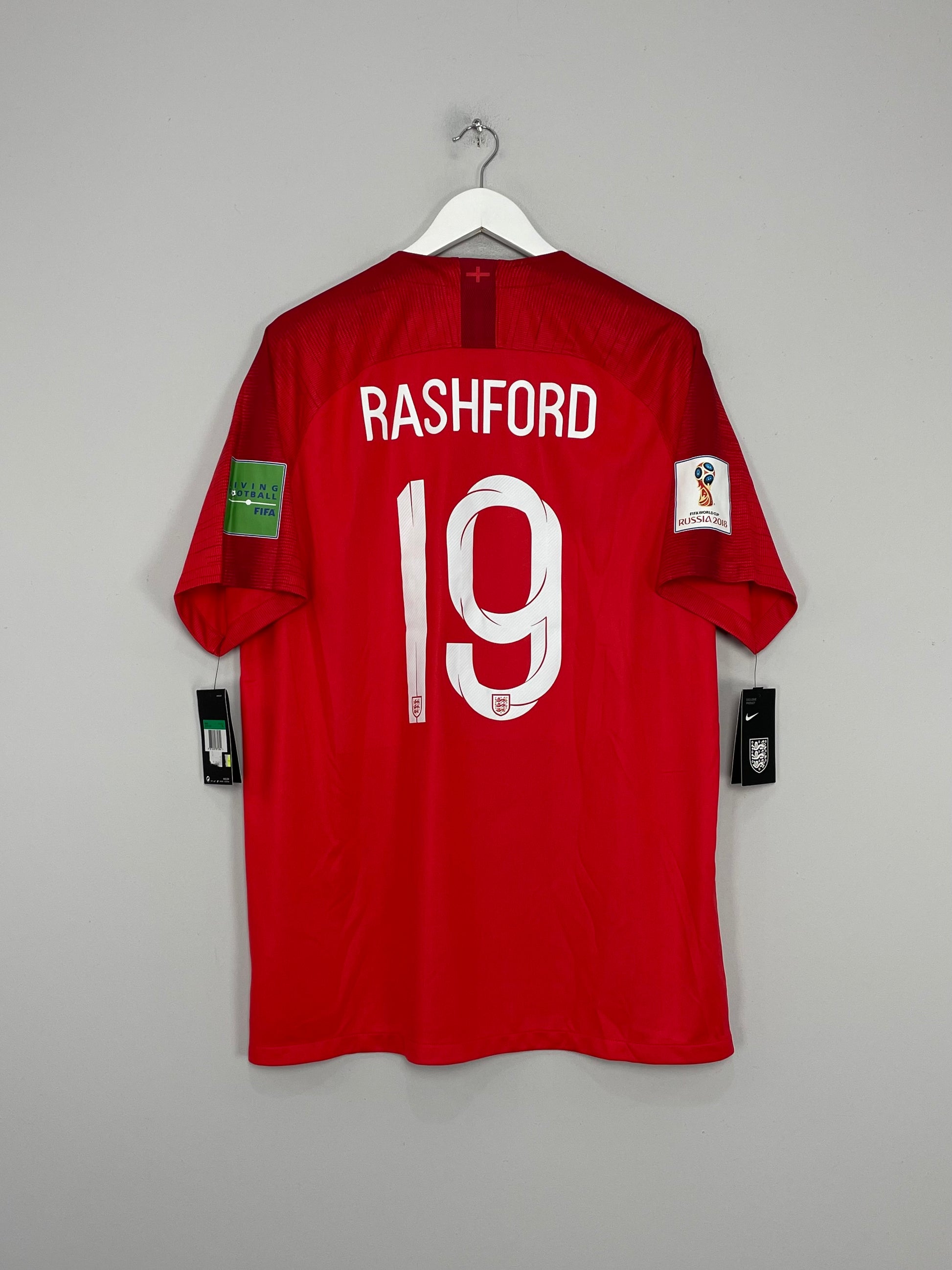 Image of the England Rashford shirt from the 2018/19 season