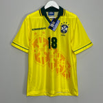 Shop 1994/96 BRAZIL RONALDINHO #18 *BNWT* HOME SHIRT (M) UMBRO, classic football shirts, vintage football shirts & retro soccer jerseys at Cult Kits