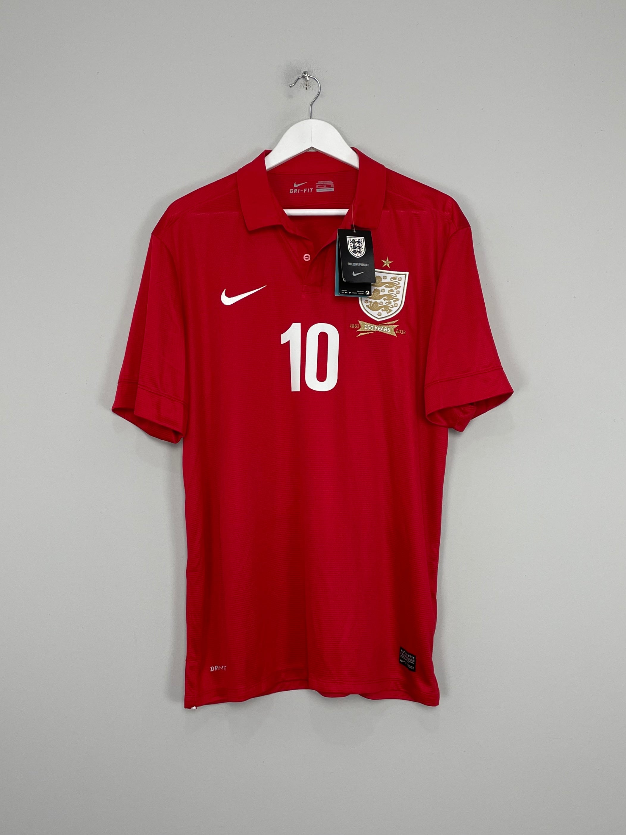 Shop 2013/14 ENGLAND ROONEY #10 *150 YEARS* BNWT HOME SHIRT (XL) NIKE, classic football shirts, vintage football shirts & retro soccer jerseys at Cult Kits