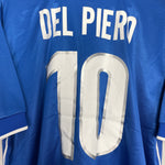 Shop 1997/98 ITALY DEL PIERO #10 HOME SHIRT (L) NIKE, classic football shirts, vintage football shirts & retro soccer jerseys at Cult Kits
