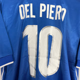Shop 1997/98 ITALY DEL PIERO #10 HOME SHIRT (L) NIKE, classic football shirts, vintage football shirts & retro soccer jerseys at Cult Kits