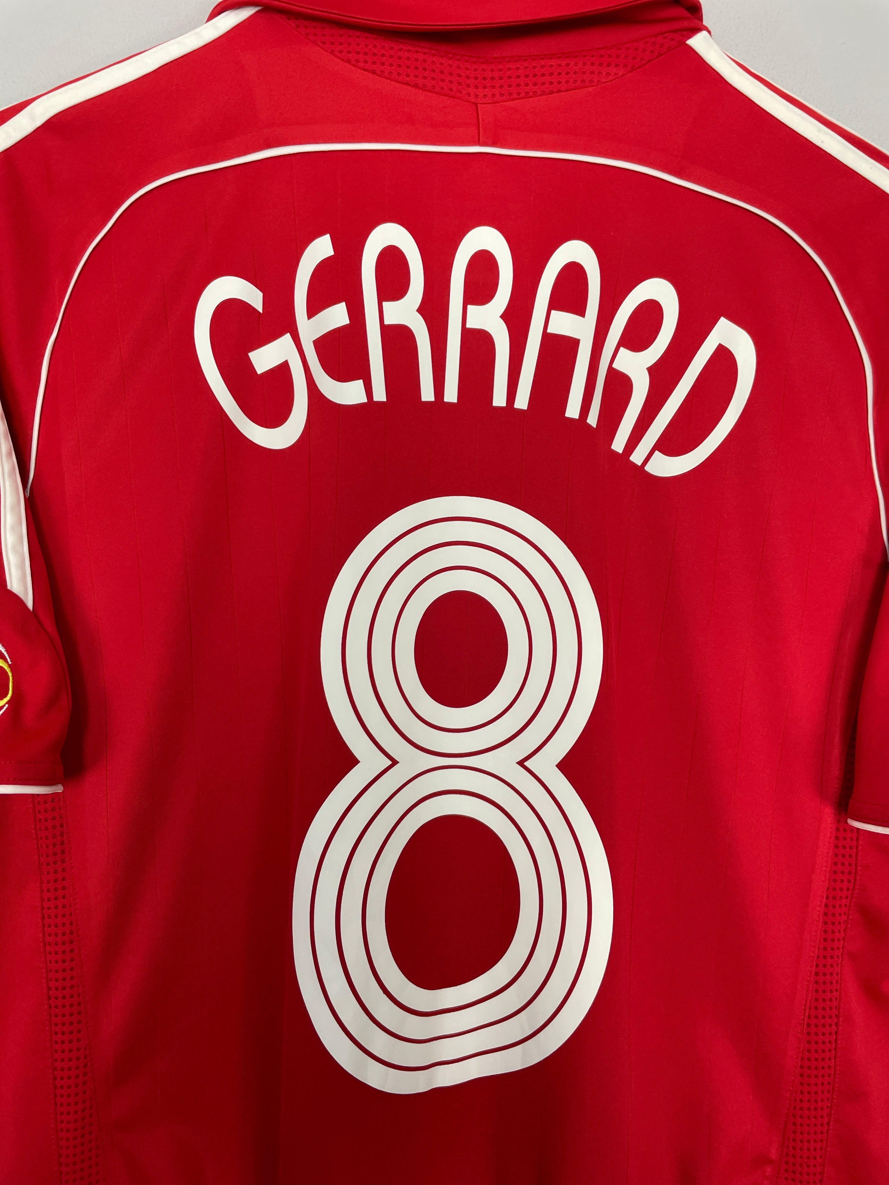 Shop 2006/08 LIVERPOOL GERRARD #8 HOME SHIRT (M) ADIDAS, classic football shirts, vintage football shirts & retro soccer jerseys at Cult Kits