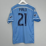 Shop 2015/16 NEW YORK CITY PIRLO #21 *AUTHENTIC* HOME SHIRT (L) ADIDAS, classic football shirts, vintage football shirts & retro soccer jerseys at Cult Kits