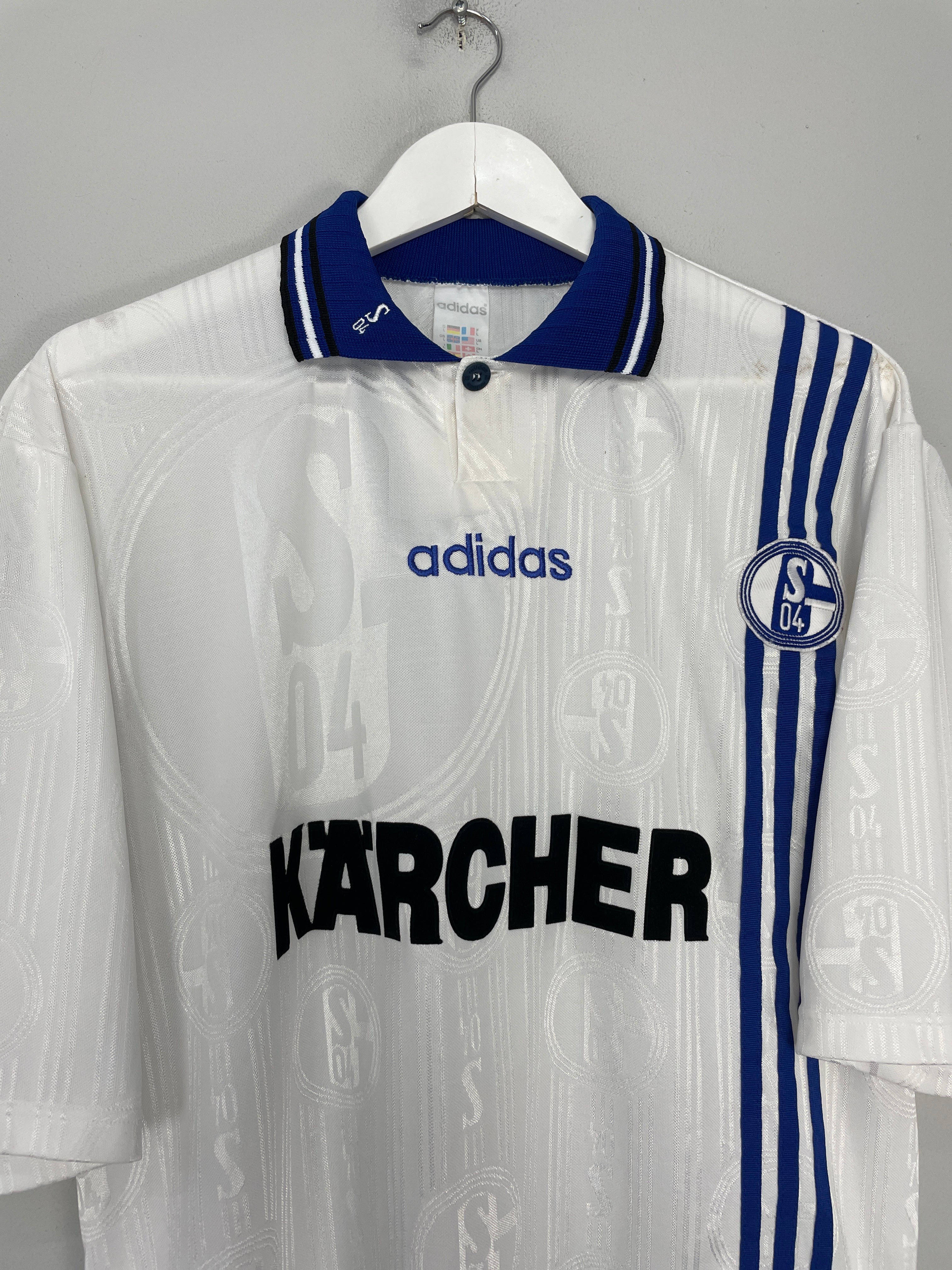 Shop 1996/97 SCHALKE AWAY SHIRT (L) ADIDAS, classic football shirts, vintage football shirts & retro soccer jerseys at Cult Kits
