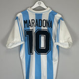 Shop 1994/95 ARGENTINA MARADONA #10 HOME SHIRT (M) ADIDAS, classic football shirts, vintage football shirts & retro soccer jerseys at Cult Kits