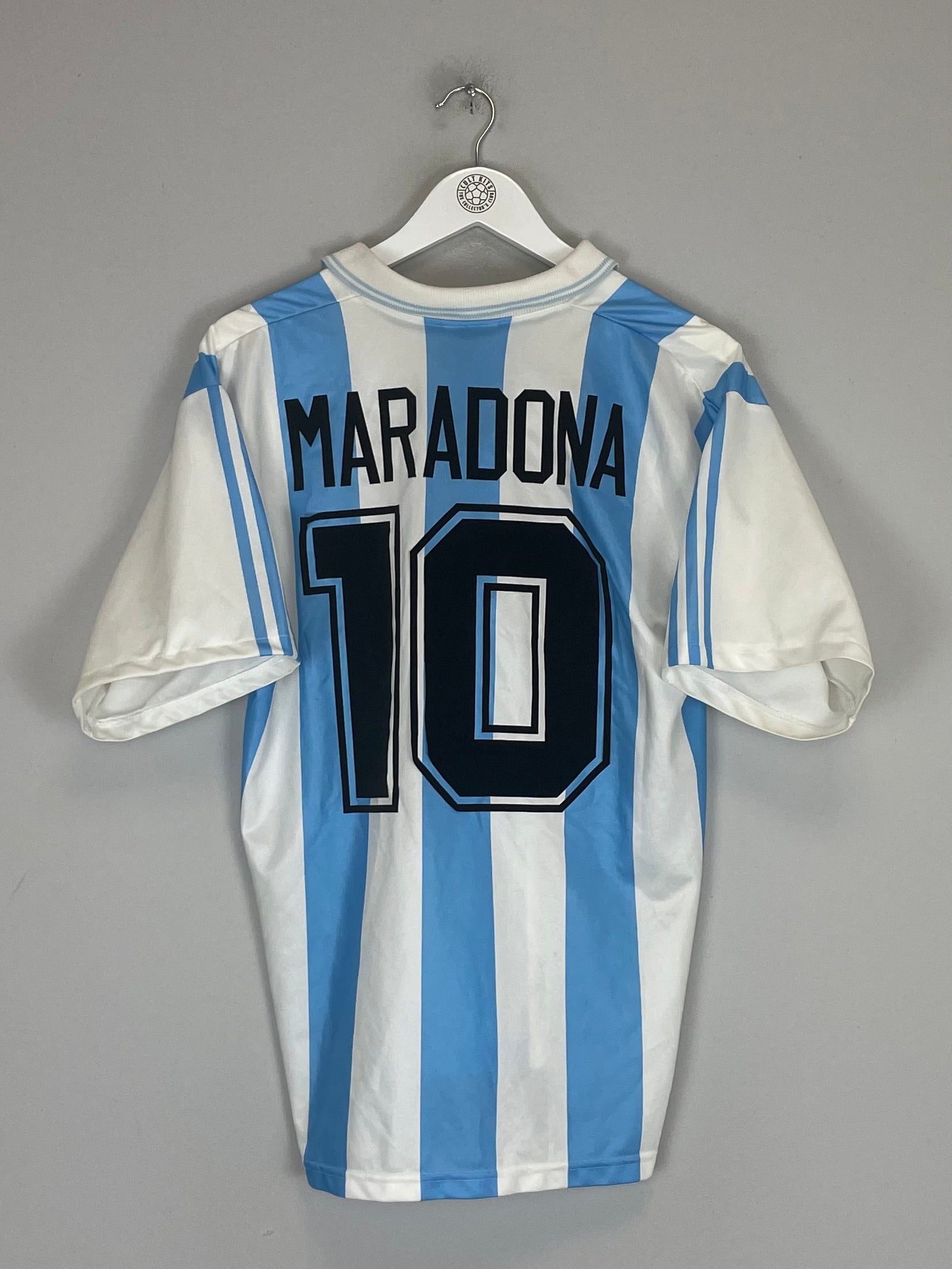 Shop 1994/95 ARGENTINA MARADONA #10 HOME SHIRT (M) ADIDAS, classic football shirts, vintage football shirts & retro soccer jerseys at Cult Kits