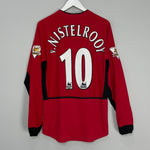2002/04 MANCHESTER UNITED V.NISTELROOY #10 L/S HOME SHIRT (M) NIKE