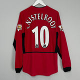 2002/04 MANCHESTER UNITED V.NISTELROOY #10 L/S HOME SHIRT (M) NIKE