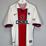Shop 1997/98 PSG OKOCHA #10 AWAY SHIRT (XL) NIKE, classic football shirts, vintage football shirts & retro soccer jerseys at Cult Kits