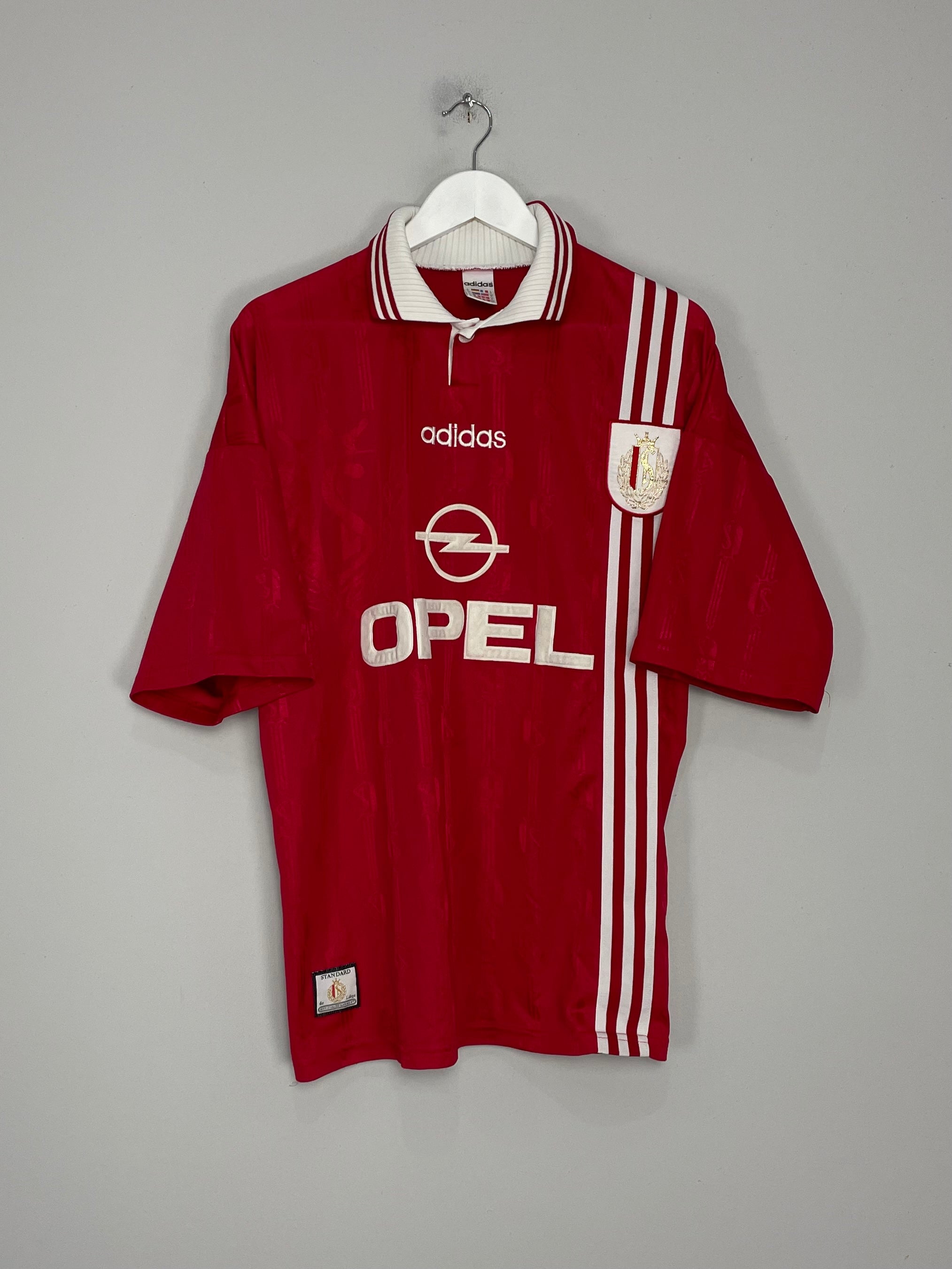 Shop 1996/97 STANDARD LIEGE HOME SHIRT (M) ADIDAS, classic football shirts, vintage football shirts & retro soccer jerseys at Cult Kits