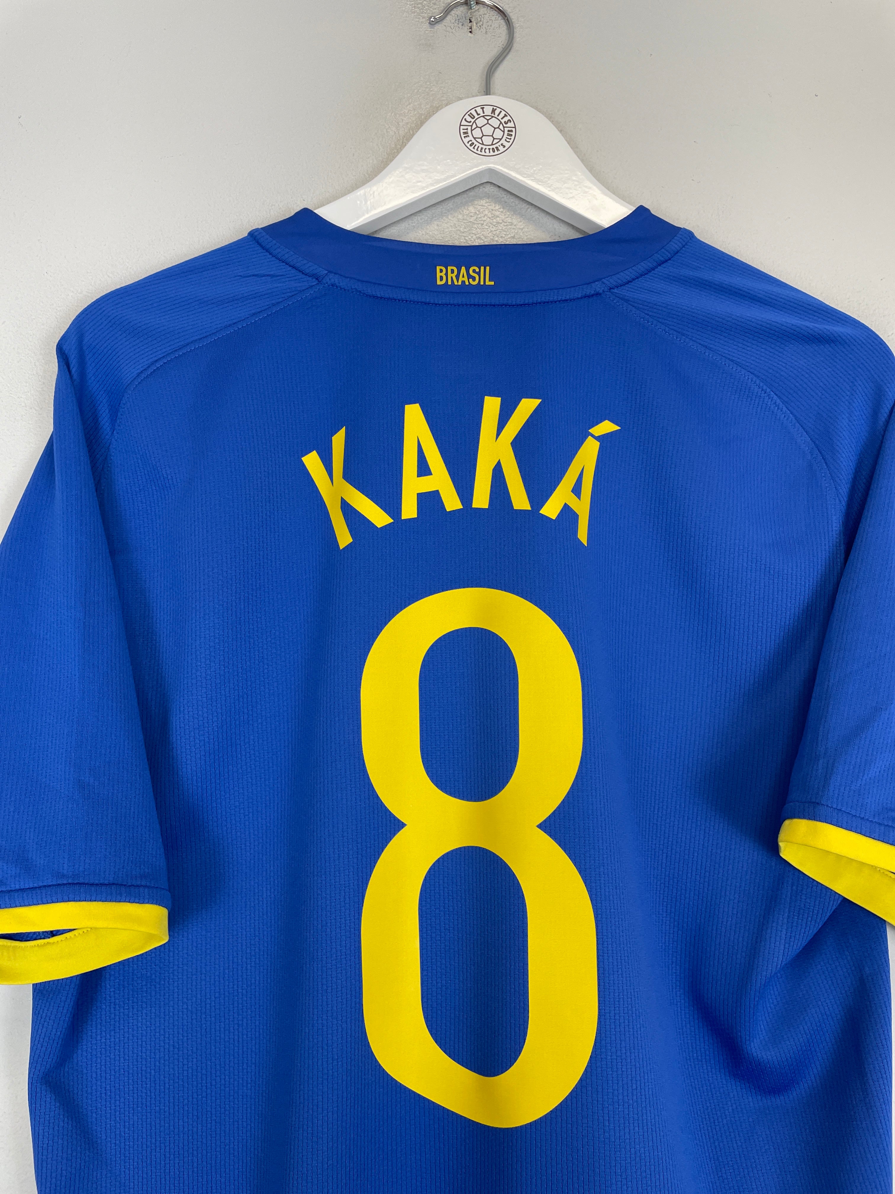 Shop 2008/10 BRAZIL KAKA #8 AWAY SHIRT (M) NIKE, classic football shirts, vintage football shirts & retro soccer jerseys at Cult Kits