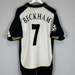 Shop 2001/02 MANCHESTER UNITED BECKHAM #7 C/L AWAY/THIRD CENTENARY SHIRT (XL) UMBRO, classic football shirts, vintage football shirts & retro soccer jerseys at Cult Kits