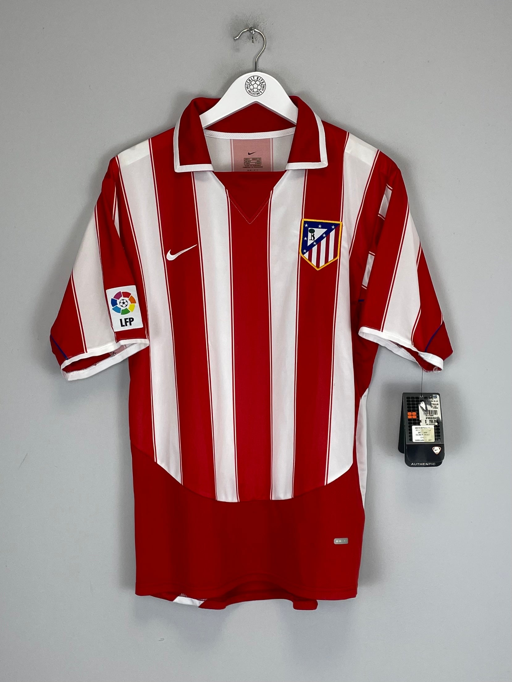 Shop 2003/04 ATLETICO MADRID SIMEONE #14 *BNWT* HOME SHIRT (M) NIKE, classic football shirts, vintage football shirts & retro soccer jerseys at Cult Kits