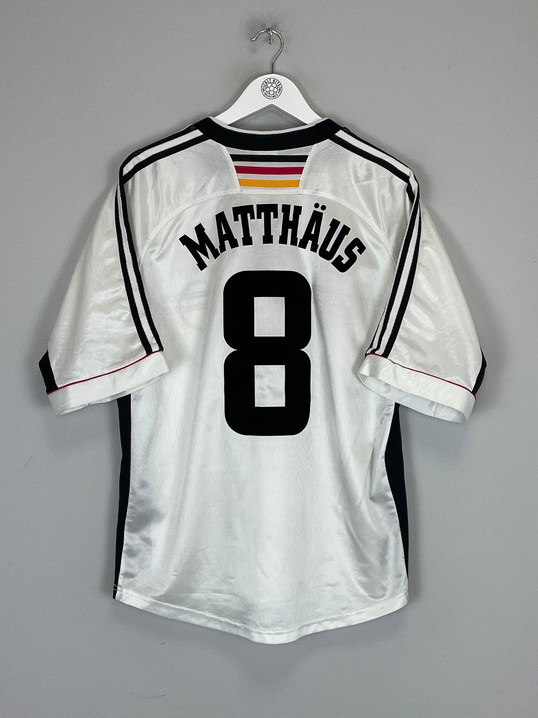 Shop 1998/00 GERMANY MATTHAUS #8 HOME SHIRT (L) ADIDAS, classic football shirts, vintage football shirts & retro soccer jerseys at Cult Kits