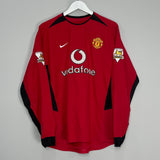 2002/04 MANCHESTER UNITED V.NISTELROOY #10 L/S HOME SHIRT (M) NIKE