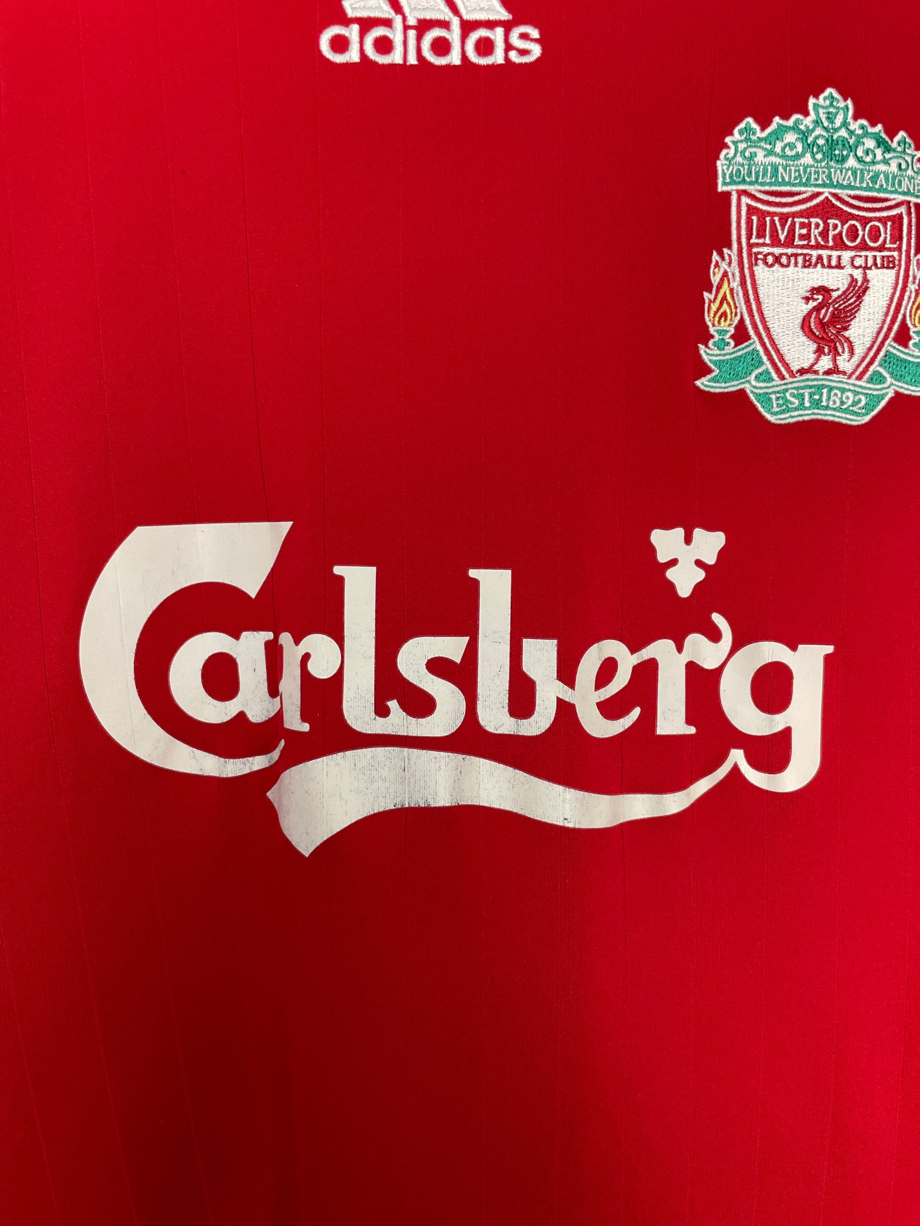 Shop 2006/08 LIVERPOOL GERRARD #8 HOME SHIRT (M) ADIDAS, classic football shirts, vintage football shirts & retro soccer jerseys at Cult Kits