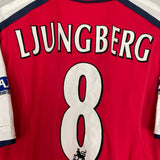 2000/02 ARSENAL LJUNGBERG #8 FA CUP HOME SHIRT (M) NIKE