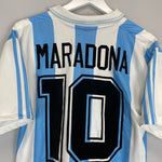 Shop 1994/95 ARGENTINA MARADONA #10 HOME SHIRT (M) ADIDAS, classic football shirts, vintage football shirts & retro soccer jerseys at Cult Kits