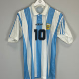 Shop 1994/95 ARGENTINA MARADONA #10 HOME SHIRT (M) ADIDAS, classic football shirts, vintage football shirts & retro soccer jerseys at Cult Kits