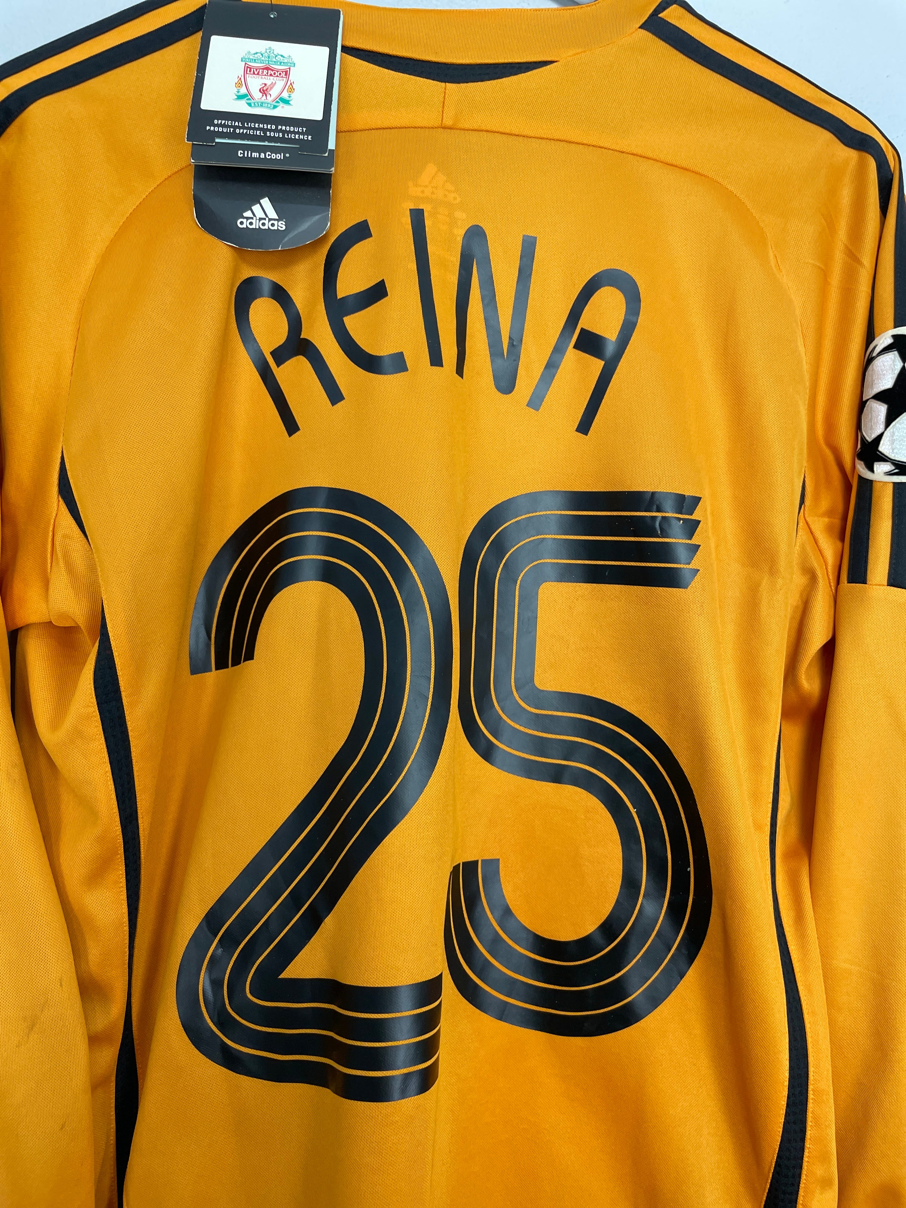 Shop 2006/07 LIVERPOOL REINA #25 *BNWT* C/L FINAL GK SHIRT (S) ADIDAS, classic football shirts, vintage football shirts & retro soccer jerseys at Cult Kits