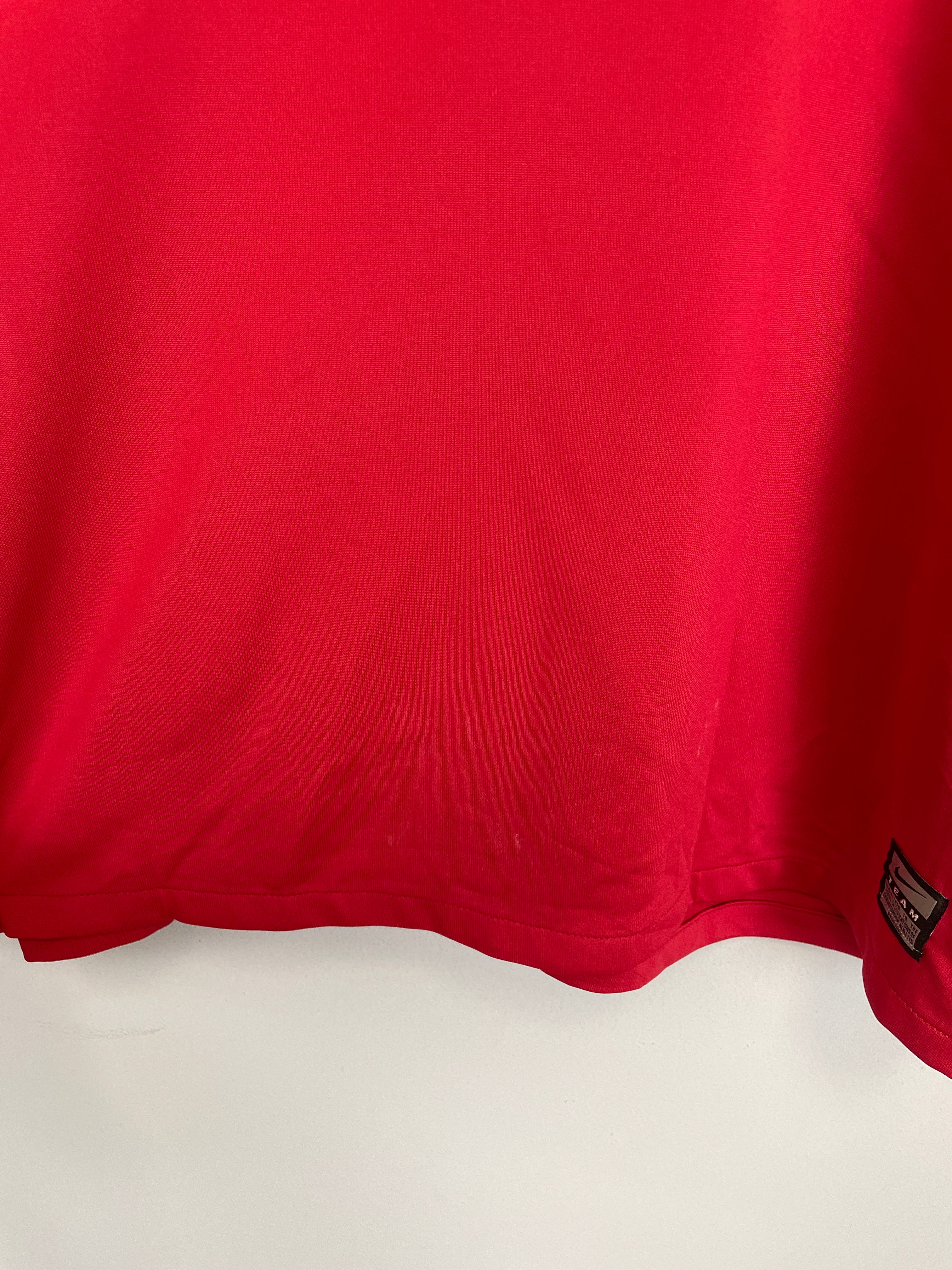 Shop 2009/10 MANCHESTER UNITED SCHOLES #18 C/L L/S *BNWT* HOME SHIRT (XL) NIKE, classic football shirts, vintage football shirts & retro soccer jerseys at Cult Kits
