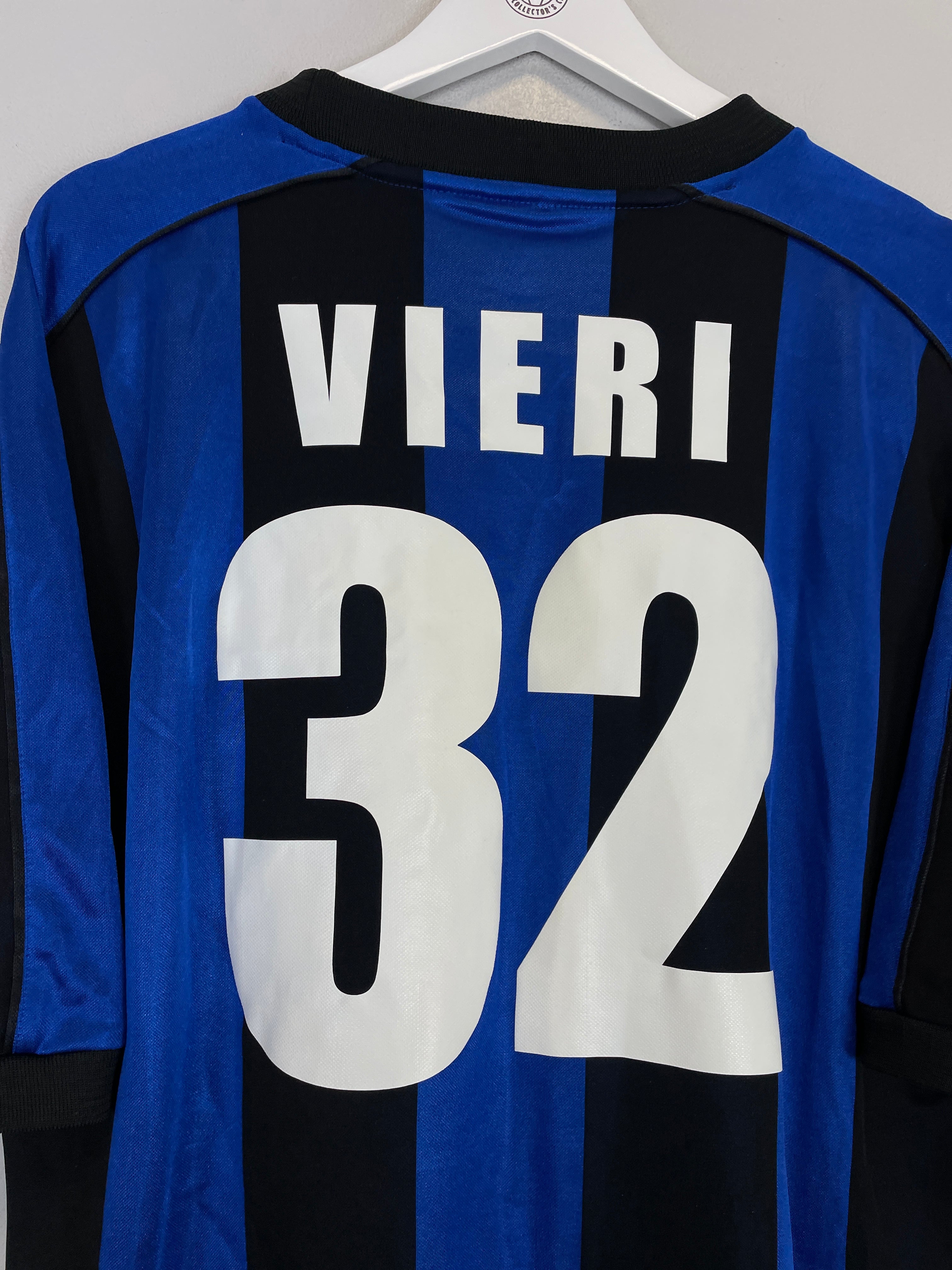 Shop 2000/01 INTER MILAN VIERI #32 HOME SHIRT (L) NIKE, classic football shirts, vintage football shirts & retro soccer jerseys at Cult Kits